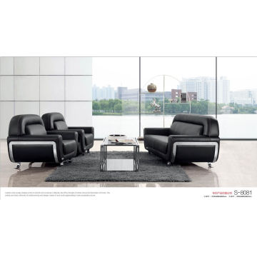 Black PU/Leather Office Sofa